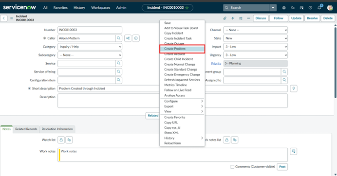 Problem Management In ServiceNow