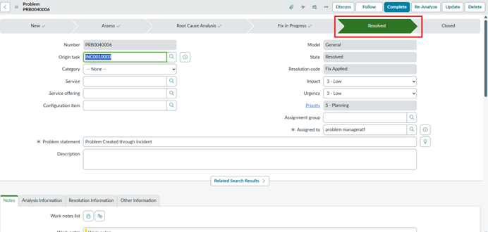 Problem Management In ServiceNow