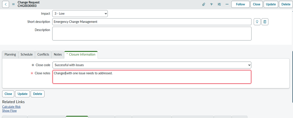 Change Management In ServiceNow