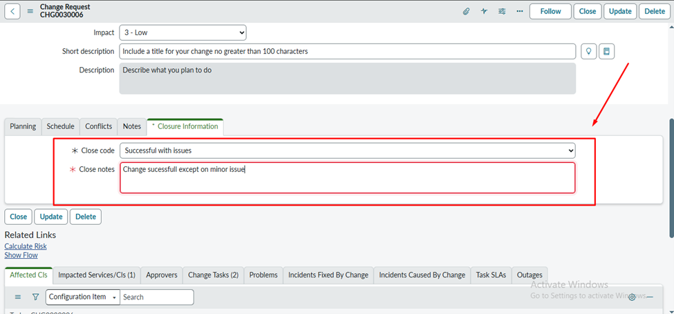 Change Management In ServiceNow