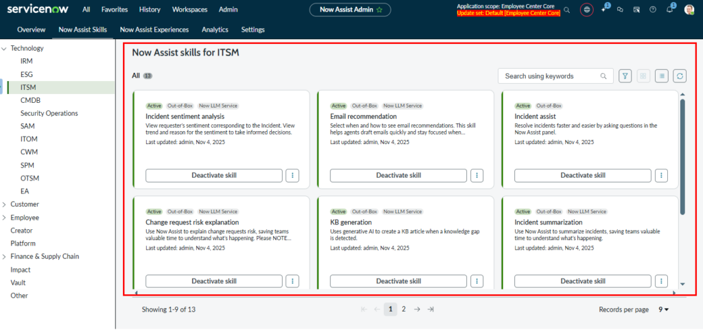Enable Now Assist In ServiceNow