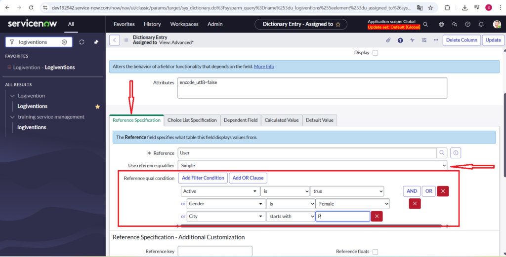 Reference Qualifier In ServiceNow