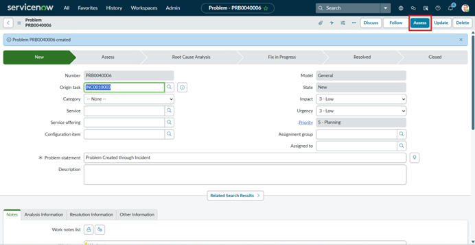 Problem Management In ServiceNow
