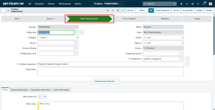 Problem Management In ServiceNow