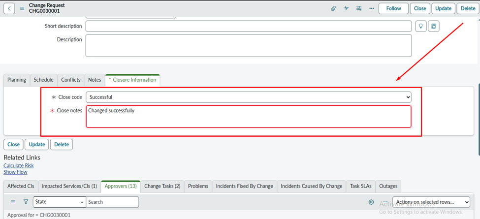 Change Management In ServiceNow