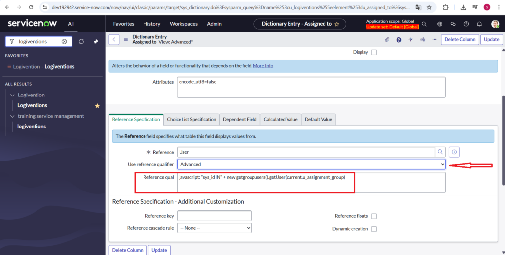 Reference Qualifier In ServiceNow