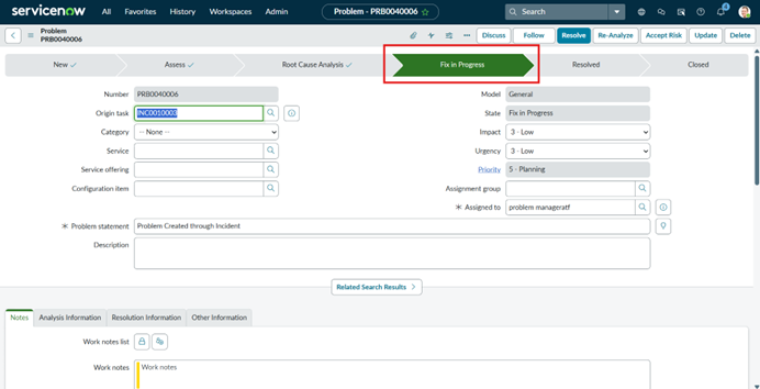 Problem Management In ServiceNow