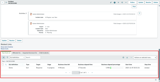 Retroactive Start In SLA ServiceNow