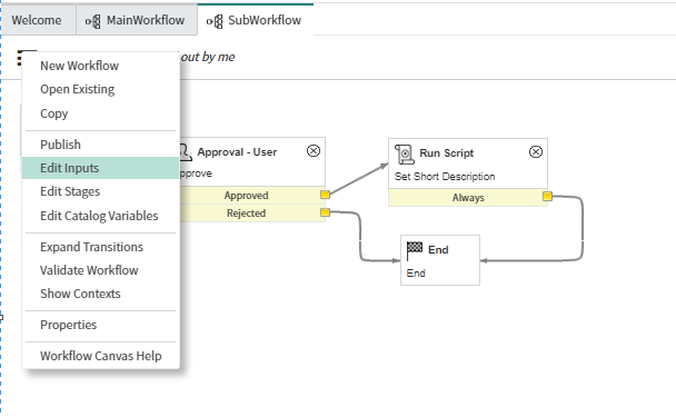 Workflow in ServiceNow